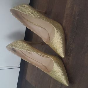 Gold Nine West heels